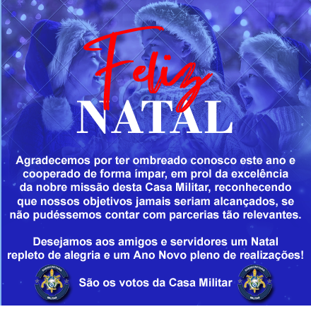 Cartão de Natal da Casa Militar do Estado do Rio de Janeiro