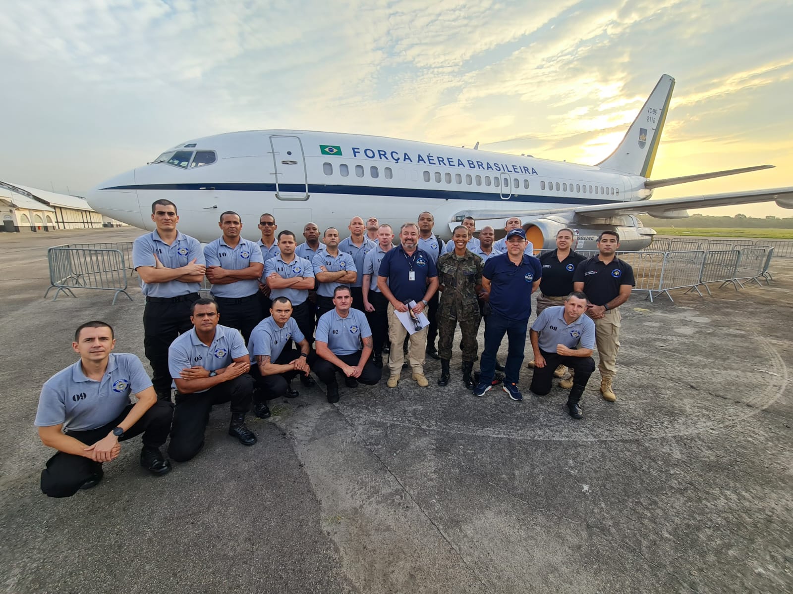 Musal proteção de autoridades aeronaves embarque