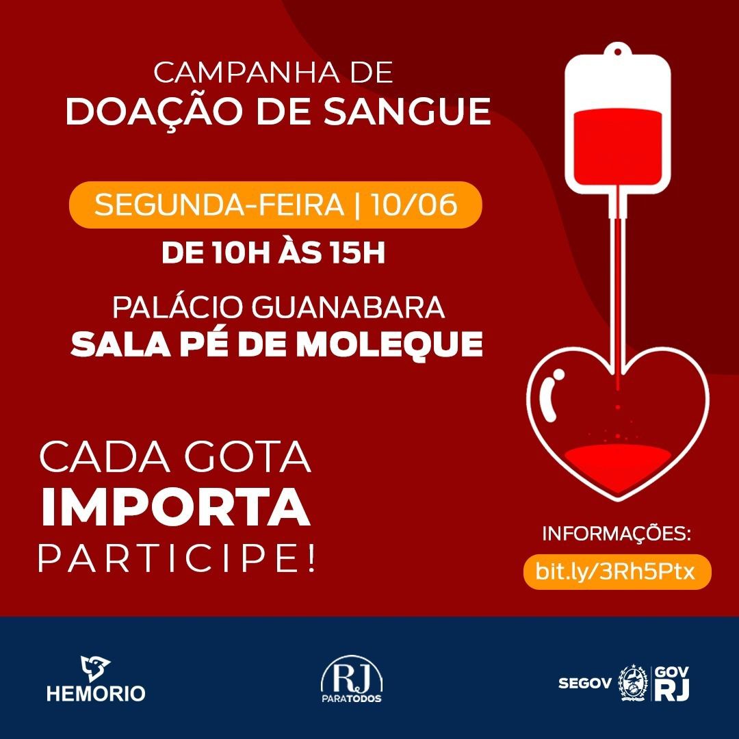 Convidamos todos a participar da campanha de doação de sangue, um ato de solidariedade que pode salvar vidas!